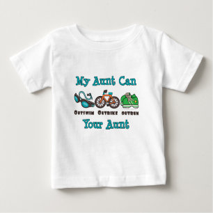Aunt Outswim Outbike Outrun Triathlon Baby T-shirt