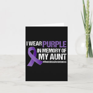 Aunt Overdose Awareness Memory Card
