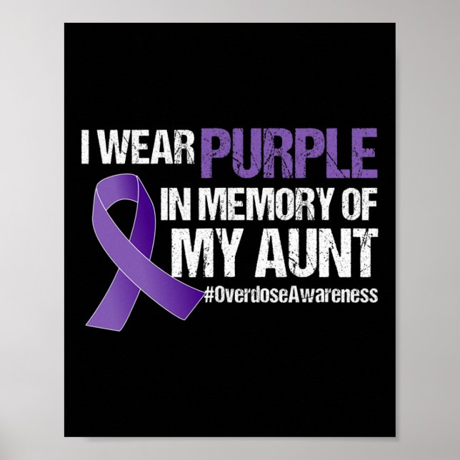 Aunt Overdose Awareness Memory  Poster (Front)