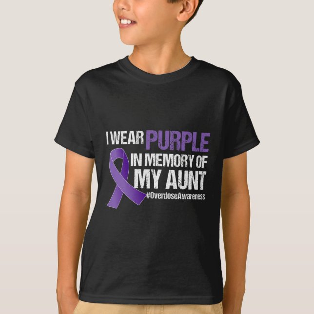 Aunt Overdose Awareness Memory  T-Shirt (Front)