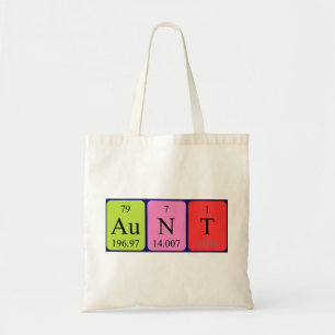 Aunt periodic table name tote bag