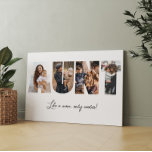 Aunt Photo Collage Canvas Print<br><div class="desc">This is a photo collage that spells out the word AUNT along with a custom message. This is the perfect gift for an aunt for aunt's day, her birthday or Christmas.</div>