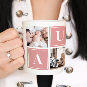 Aunt Photo Collage Custom Giant Coffee Mug