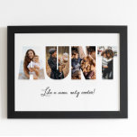 Aunt Photo Collage Poster<br><div class="desc">This is a photo collage that spells out the word AUNT along with a custom message. This is the perfect gift for an aunt for aunt's day,  her birthday or Christmas.</div>