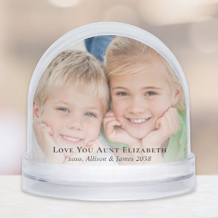 Aunt Photos Keepsake Snowglobe