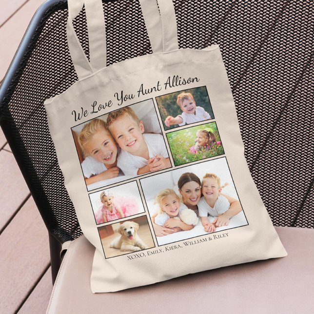 Aunt Photos Personalised Tote Bag (Creator Uploaded)
