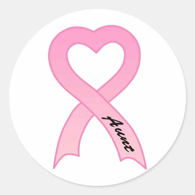 Aunt Pink Ribbon Sticker (Front)