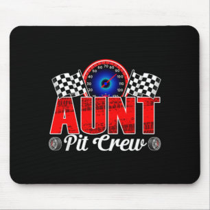 Aunt Pit Crew Racing Family Race Car Birthday Boy Mouse Pad