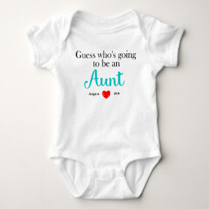 Aunt Pregnancy Announcement Personalised Baby Bodysuit