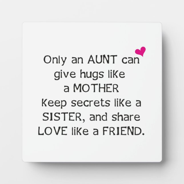 Aunt Quote Plaque (Front)