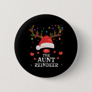 Aunt Reindeer Family Matching Christmas Auntie Aun 6 Cm Round Badge