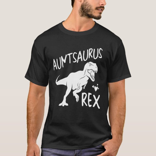 Aunt Saurus Dinosaur Cute Mother Grandma Family Ma T-Shirt (Front)