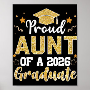 Aunt Senior 2026 Proud Aunt Of A Cl Of 2026 Gradua Poster