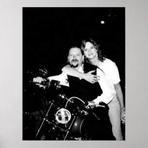 Aunt Sharon Harley Black & White Poster