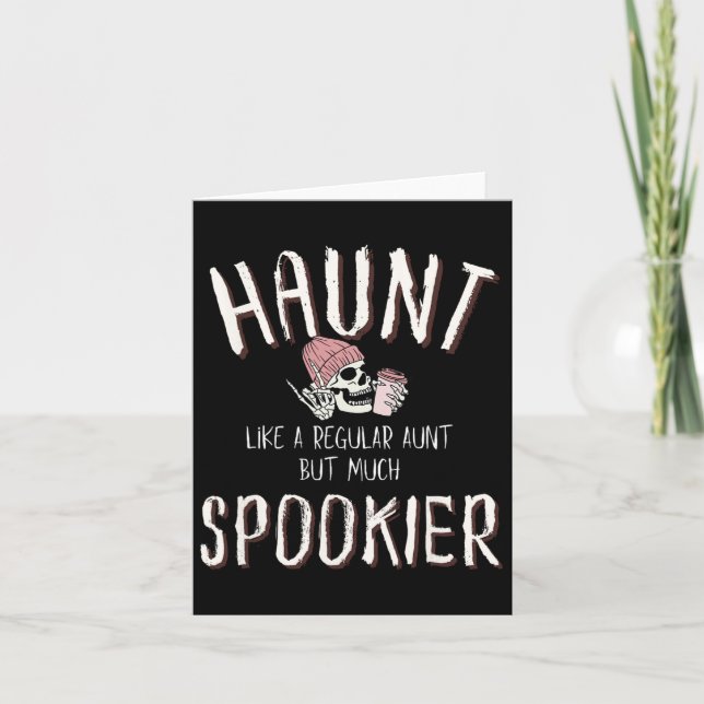 Aunt Shirt Halloween Skeleton Costume  Card (Front)