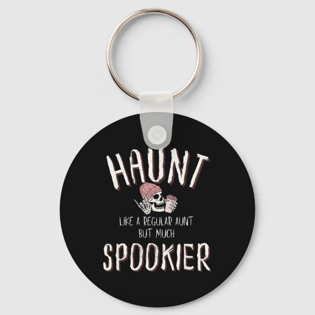 Aunt Shirt Halloween Skeleton Costume  Key Ring (Front)