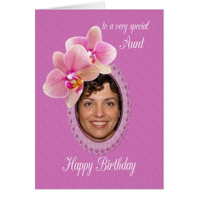 Aunt Special Birthday Wishes Orchids (Front)
