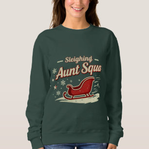 Aunt Squad Sleighing It Christmas Shirt – Funny Ma