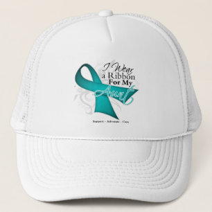 Aunt - Teal Ribbon Awareness Trucker Hat