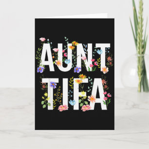Aunt Tifa - Retro Wildflowers Floral Feminist Mom Card