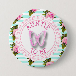 Aunt to Be Baby Shower Button