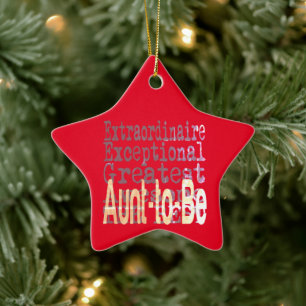 Aunt-To-Be Extraordinaire Ceramic Tree Decoration