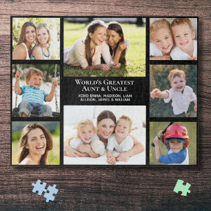 Aunt Uncle 8 Photo Collage Jigsaw Puzzle