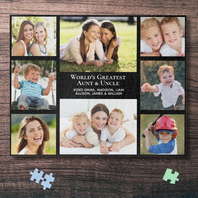 Aunt Uncle 8 Photo Collage Jigsaw Puzzle (Creator Uploaded)