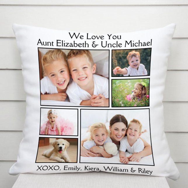 Aunt Uncle Photo Collage Cushion (Creator Uploaded)