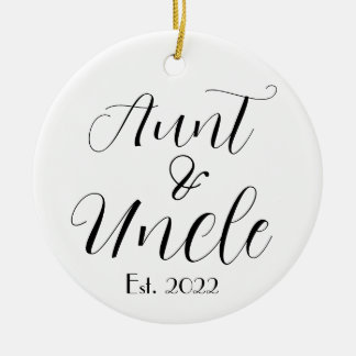 Aunt & Uncle Pregnancy Announcement  Ceramic Tree Decoration