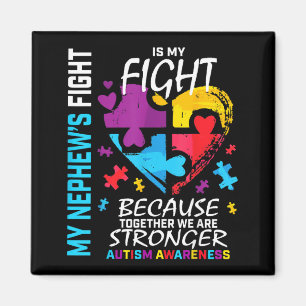 Aunt Uncle Puzzle Heart Blue Fighter Nephew Au Magnet
