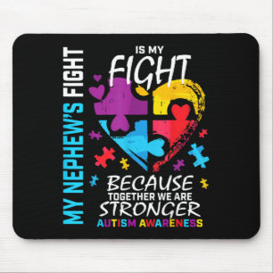 Aunt Uncle Puzzle Heart Blue Fighter Nephew Au Mouse Pad