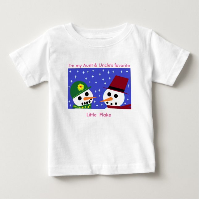 AUNT & UNCLE'S FAVORITE LITTLE FLAKE BABY TEE (Front)