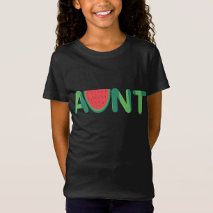 Aunt Watermelon Auntie Melon Cute Graphic T-Shirt