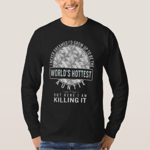 Aunt World's Hottest Auntie Funny Tee, Cool Favori T-Shirt