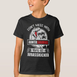 AuntaSaurus Funny Dinosaur Aunta Family Gift T-Shirt