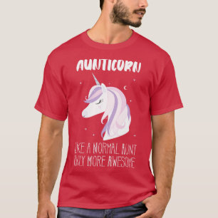 Aunticorn Aunt Awesome Unicorn T-Shirt