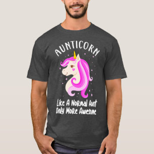 Aunticorn Aunt Cute Unicorn Family Sayings T-Shirt
