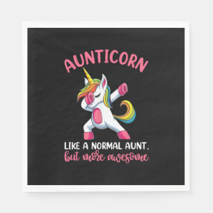 Aunticorn Auntie Unicorn Shirts, Funny Unicorn Bir Napkin