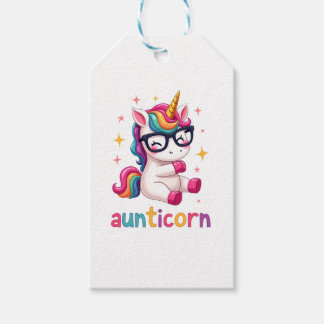 Aunticorn Aunty Dabbing Unicorn Auntie Aunt Christ Gift Tags