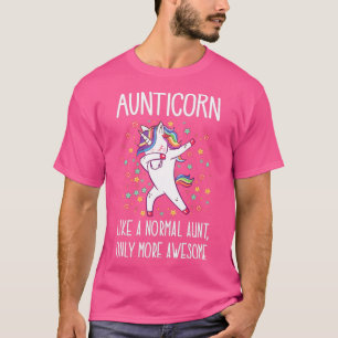 Aunticorn Dabbing Unicorn Normal Awesome Aunt T-Shirt
