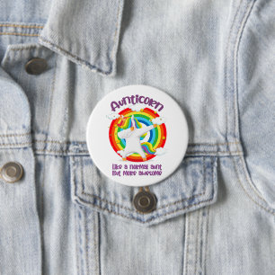 Aunticorn Like A Normal Aunt But More Awesome 7.5 Cm Round Badge