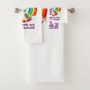 Aunticorn Like A Normal Aunt But More Awesome Bath Towel Set