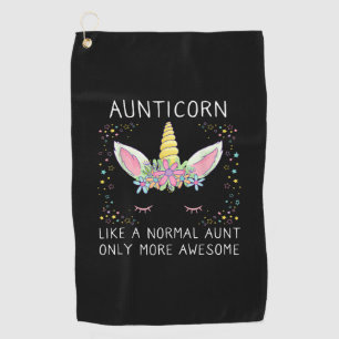 Aunticorn Like a Normal Aunt Only More Awesome Fun Golf Towel