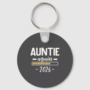 Auntie Again Est 2026 2nd Baby Pregnancy Reveal Key Ring