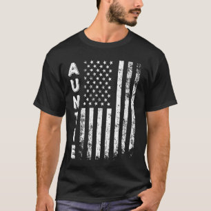 Auntie America Flag Mother's Day 4th of July Women T-Shirt