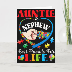Auntie And Nephew Best Friends For Life Autism Sup Card