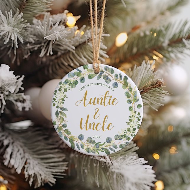 Auntie and Uncle First Christmas  Ceramic Tree Decoration (Creator Uploaded)