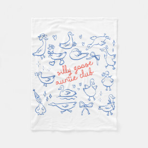 Auntie Aunt Silly Goose Mother’s Day Silly Goose A Fleece Blanket