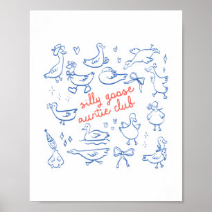 Auntie Aunt Silly Goose Mother’s Day Silly Goose A Poster